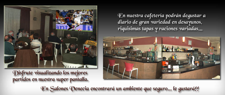 Cafetería en Salones Venecia de Andújar